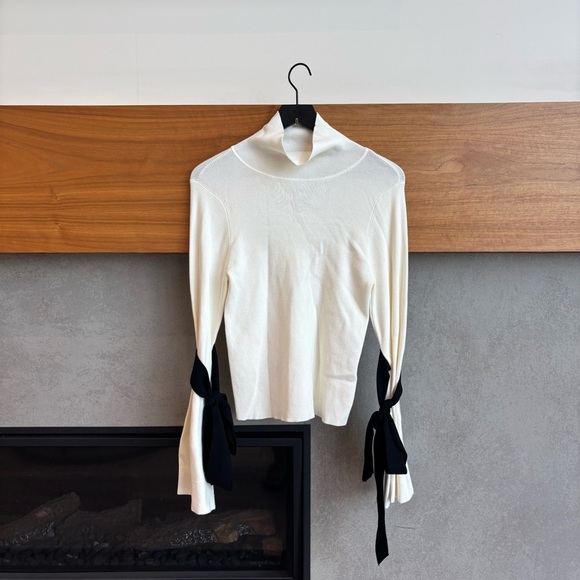 MAEVE BY ANTHROPOLOGIE MOCK NECK BELL SLEEVE SWEATER, SIZE M - Picture 5 of 14